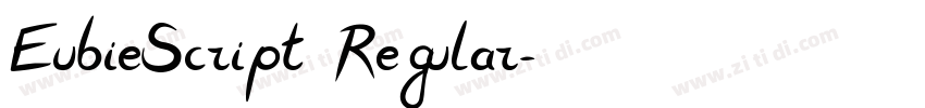 EubieScript Regular字体转换